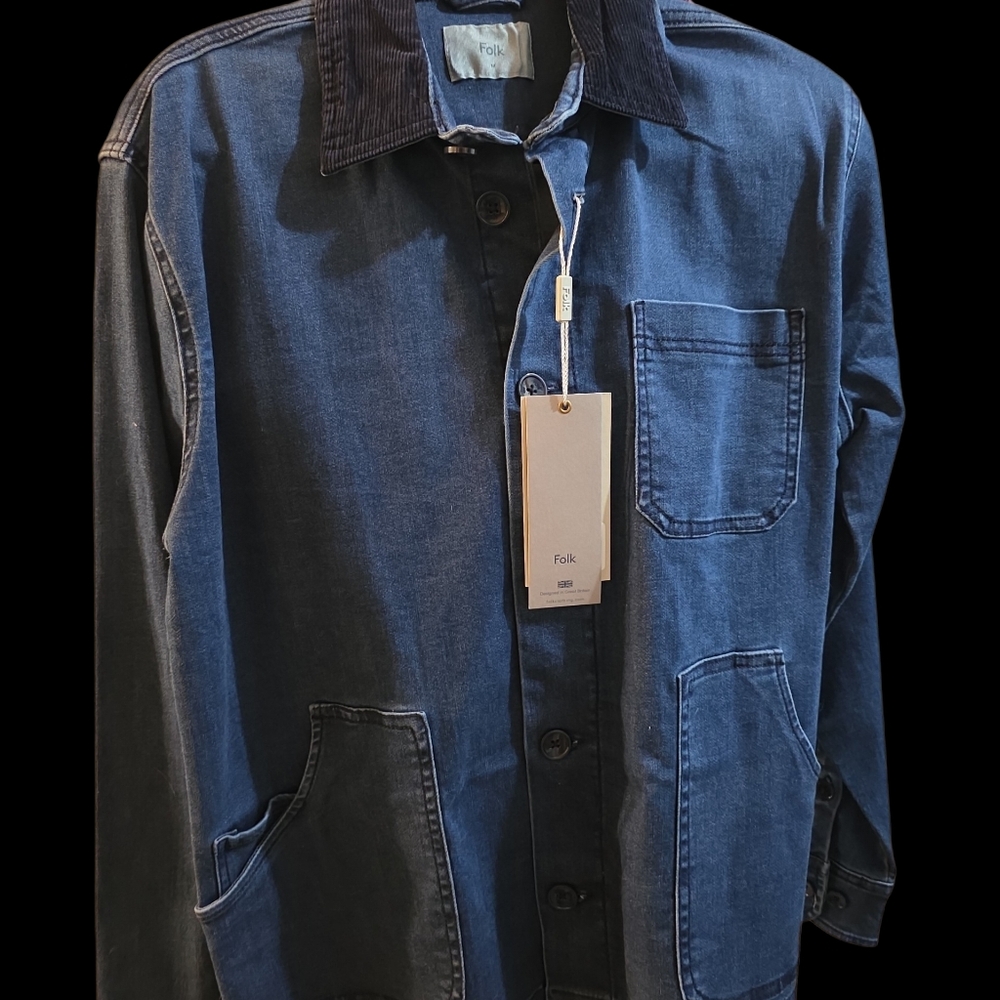 Folk Men's Blue Denim Jacket